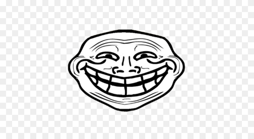 400x400 Clip Art Simple Sad Troll Face Transparent Png - Troll PNG