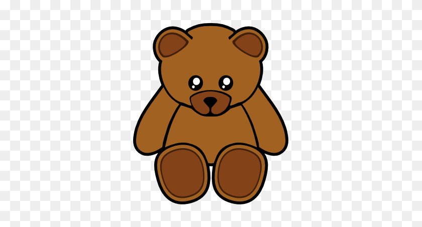 555x392 Clip Art Simple Teddy Bear - Brown Bear Clipart