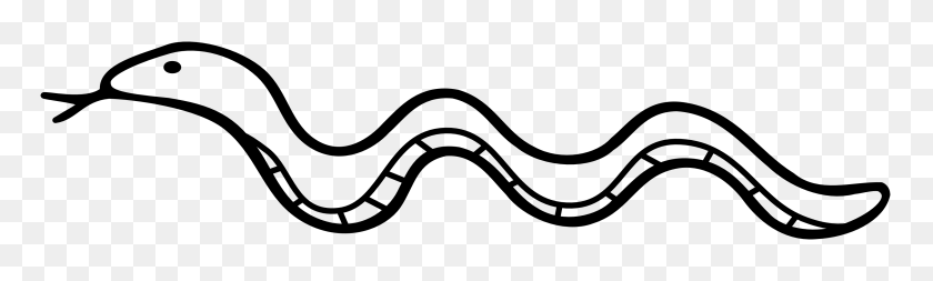3333x826 Clip Art Snake - Ruler Clipart Black And White