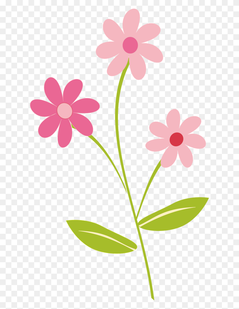 630x1024 Clipart Spring Flowers - Regadera Clipart