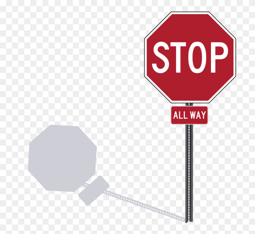 800x730 Clip Art Stop Sign - Stop Clipart Black And White