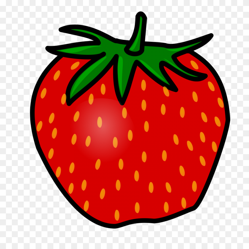 900x900 Clip Art Strawberry - Strawberry Vine Clipart