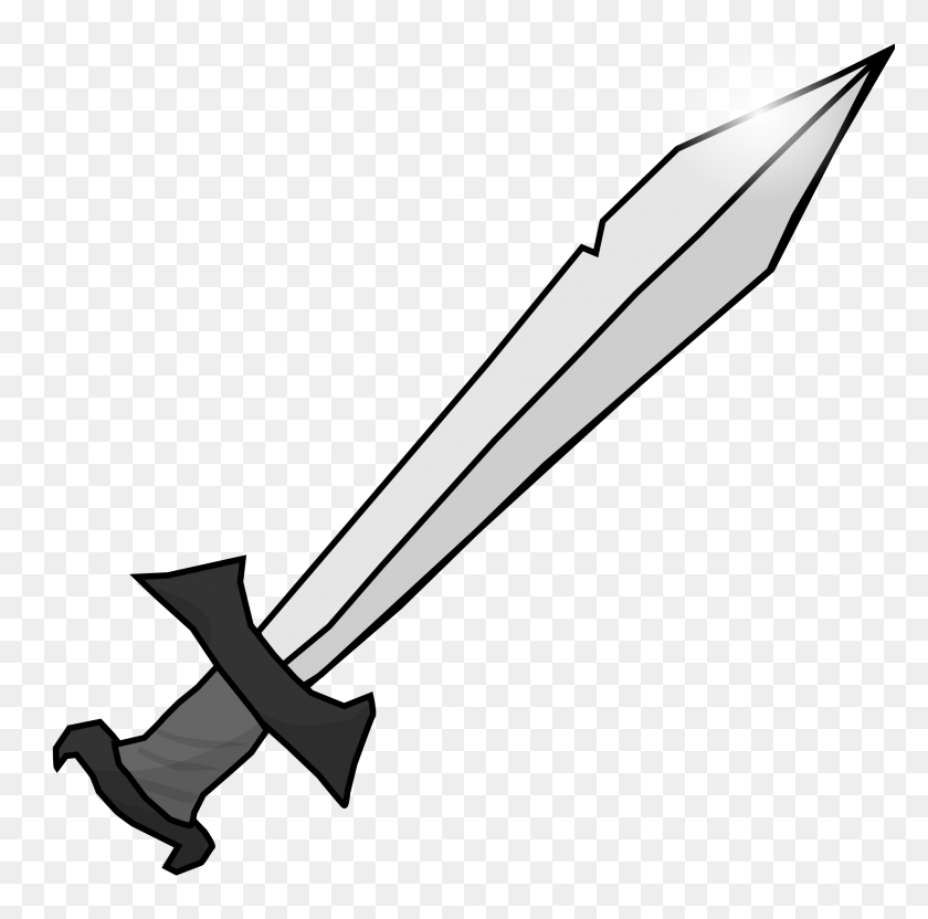 2422x2400 Clip Art Sword - Shield Clipart Black And White