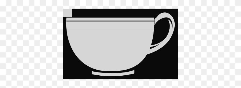 400x246 Clip Art Teacup Clipart Black And White - Vintage Teacup Clipart