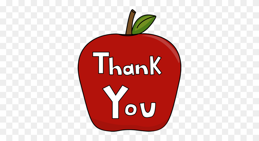 336x400 Clip Art Thank You - Apple Logo Clipart