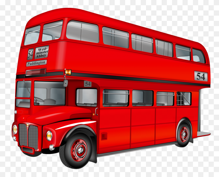 1024x813 Clip Art Transportation And Vehicles - Double Decker Bus Clipart