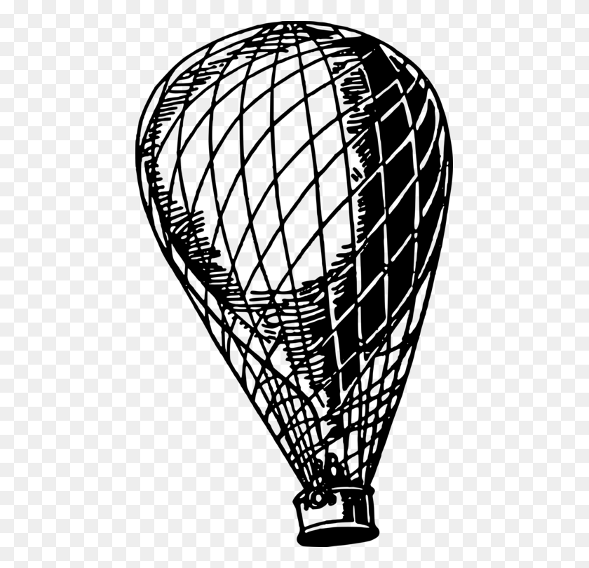 453x750 Clip Art Transportation Hot Air Balloon Drawing Airship Free - Vintage Hot Air Balloon Clipart