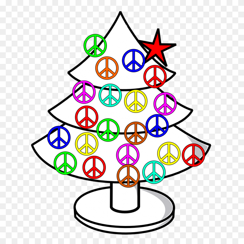999x999 Clip Art Tree Xmas Christmas Peace Symbol Sign - Christmas Clip Art For Facebook