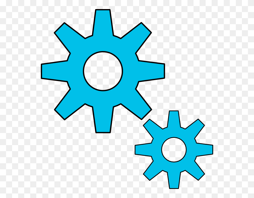 570x595 Clip Art Two Gears Clipart - Sprocket Clipart