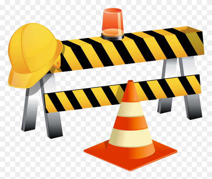 1007x837 Clip Art Vector Flagger Working On Road Construction - First Clipart