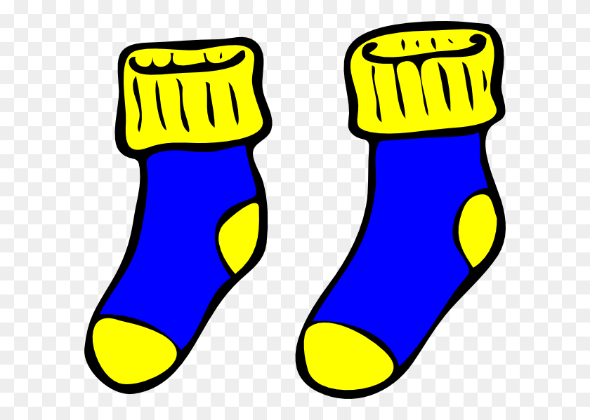 600x539 Clip Art Yellow Socks Clipart - Socks Clipart