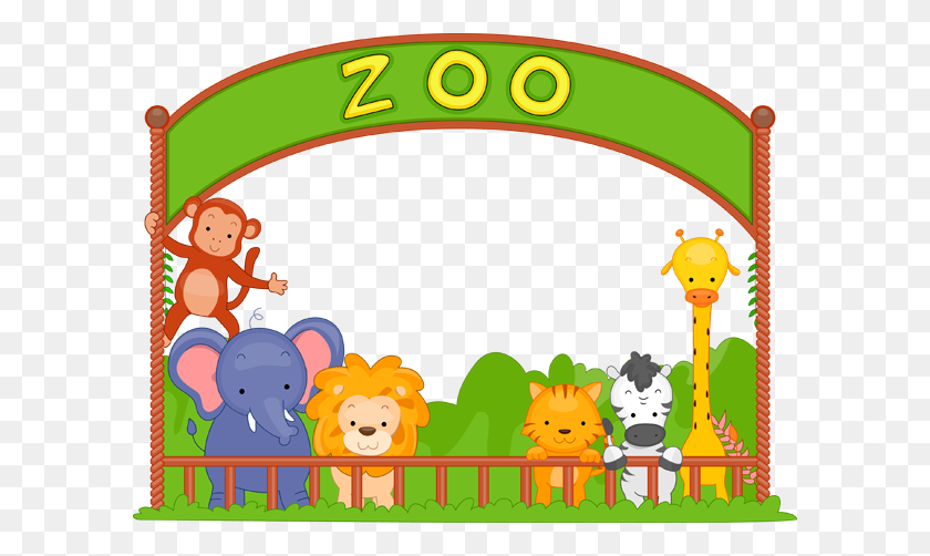 600x442 Clip Art Zoo Animals - Free Zoo Clipart