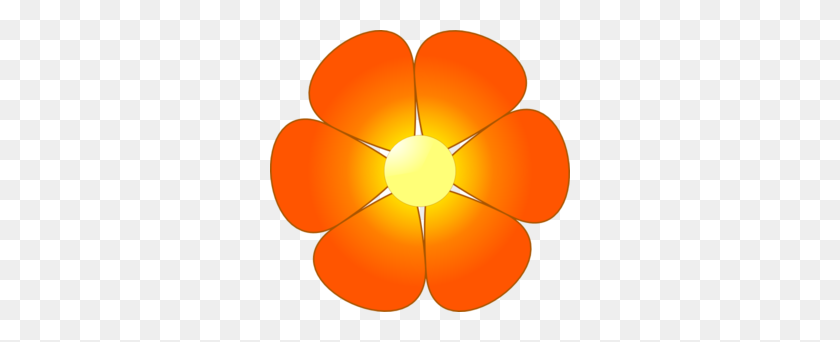 300x282 Clip Artf Flower Design Ideas For Tray - Orange Color Clipart