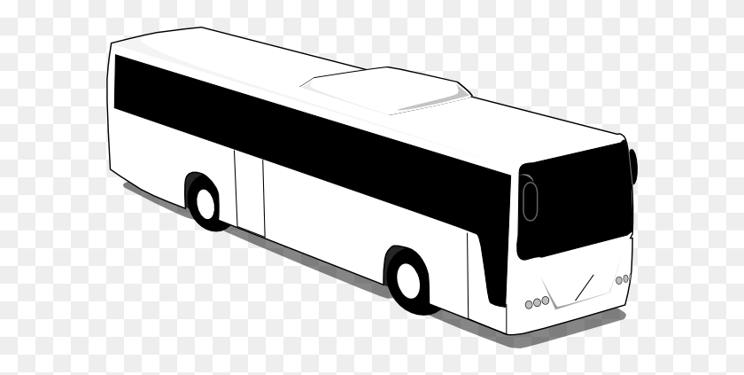 600x363 Клипарт Автобусы Бесплатные Изображения Клипарт - Путешествие Черно-Белое
