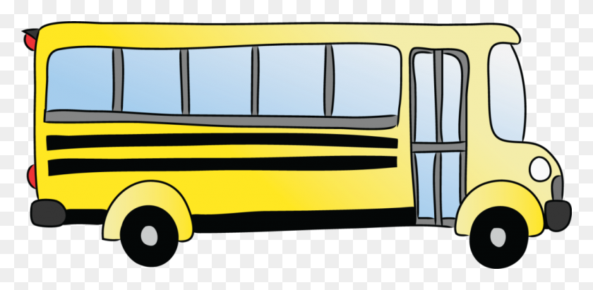 1024x461 Clip Bus Clipart Free Clipart Images - School Bus Clipart Black And White