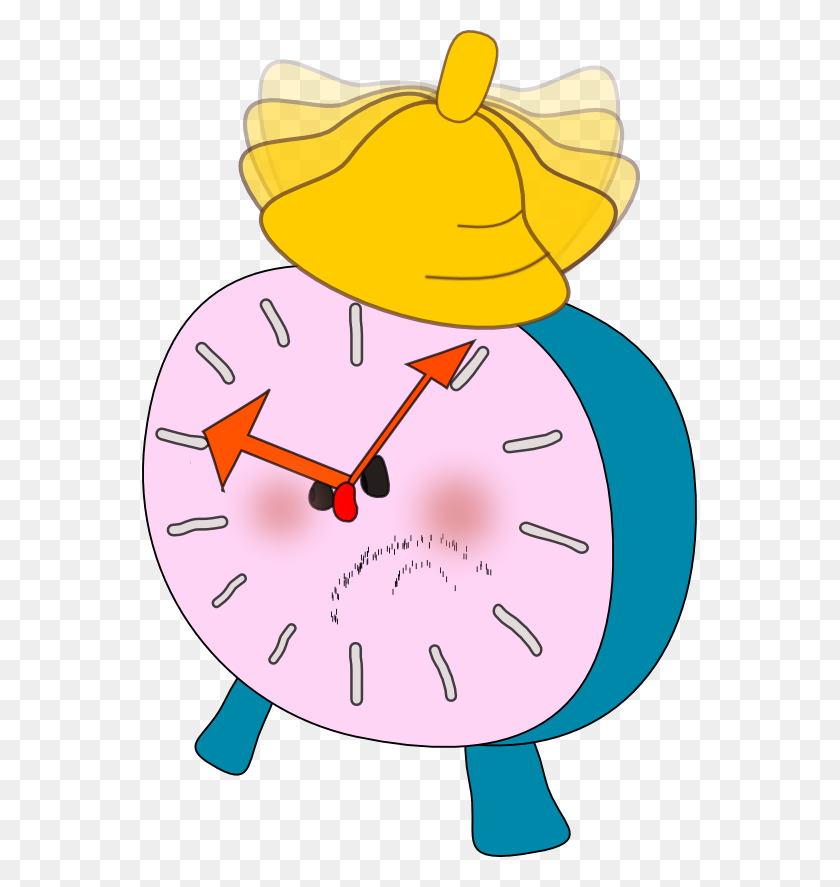 555x827 Clip On Alarm Clock - Reloj De Tiempo Clipart