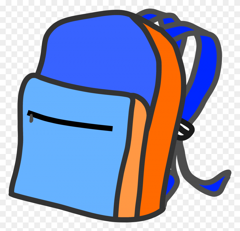 2400x2308 Clipart - Open Backpack Clipart