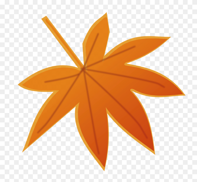 2400x2196 Clipart - Orange Leaf Clipart
