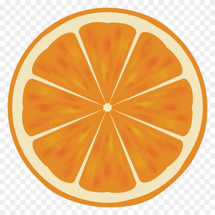 2400x2400 Clipart - Orange Slice Clipart