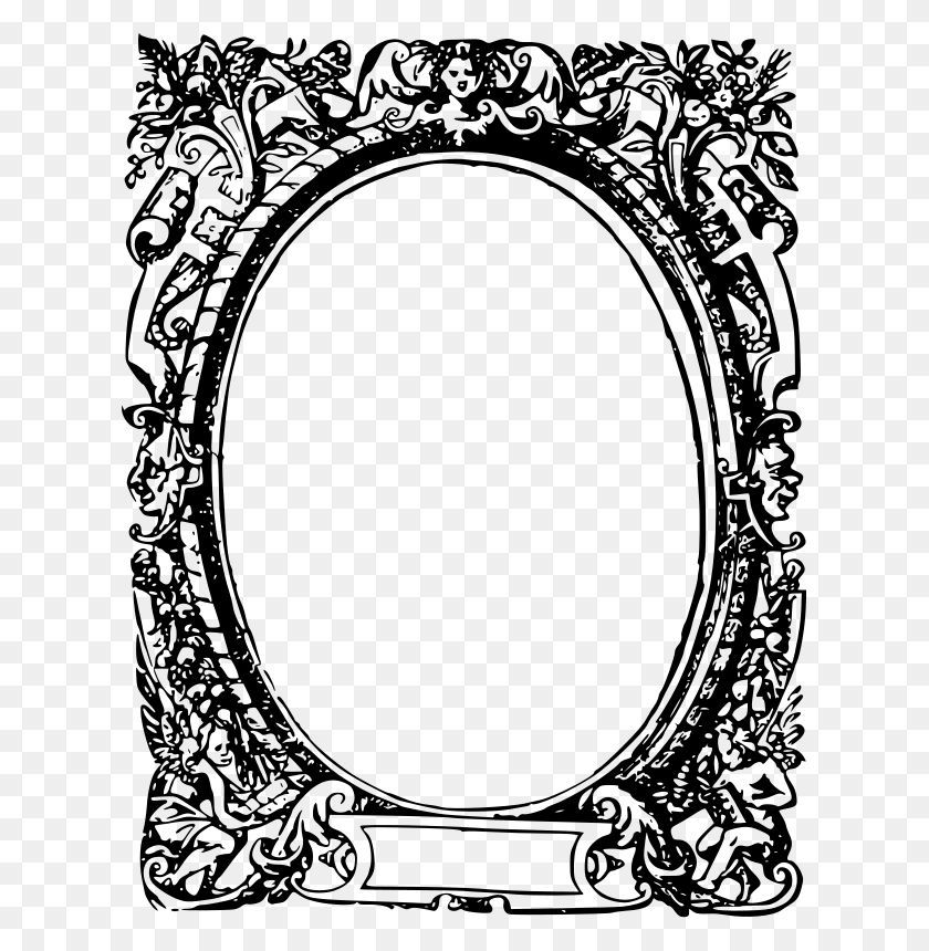 619x800 Clipart - Ornate Frame PNG