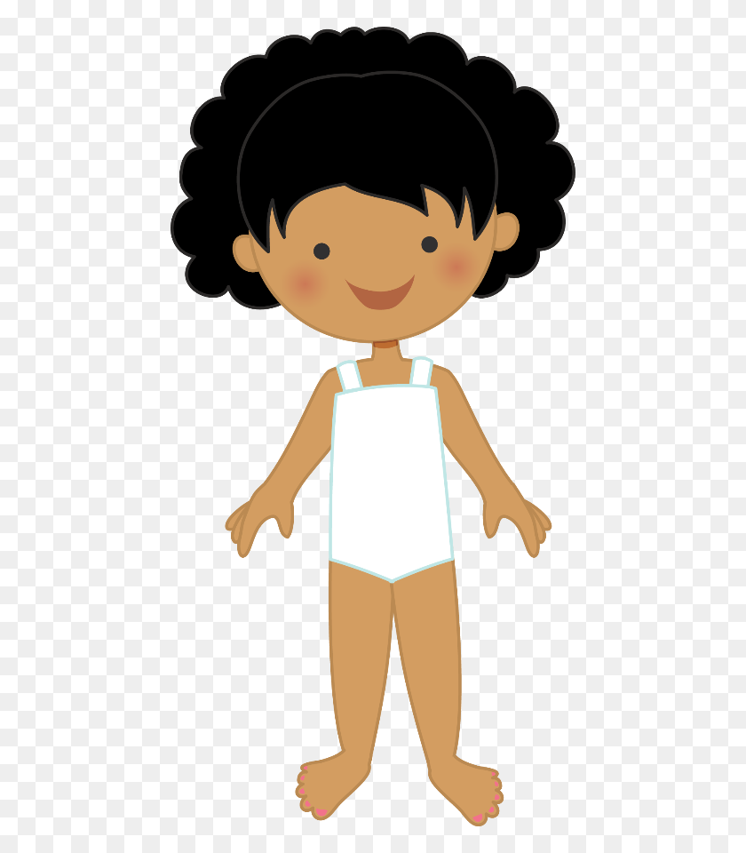 456x900 Clipart - Paper Doll Clipart