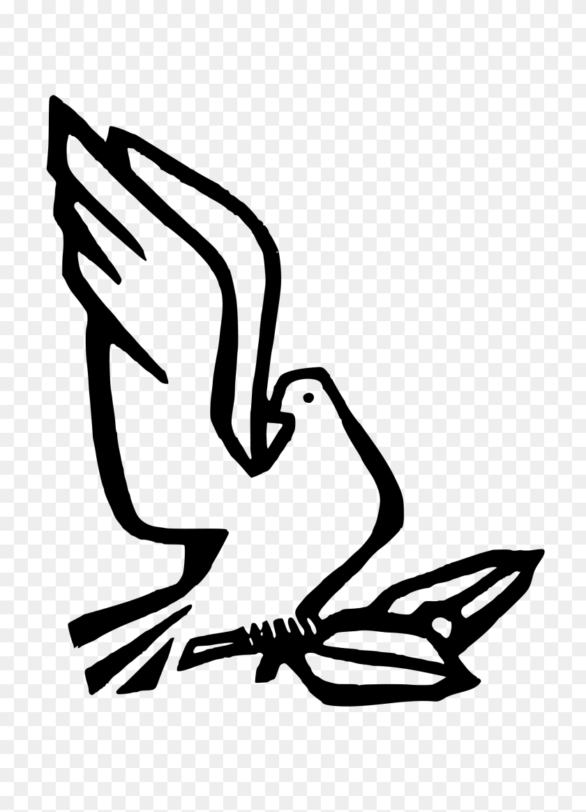 1697x2400 Clipart - Peace Dove Clipart