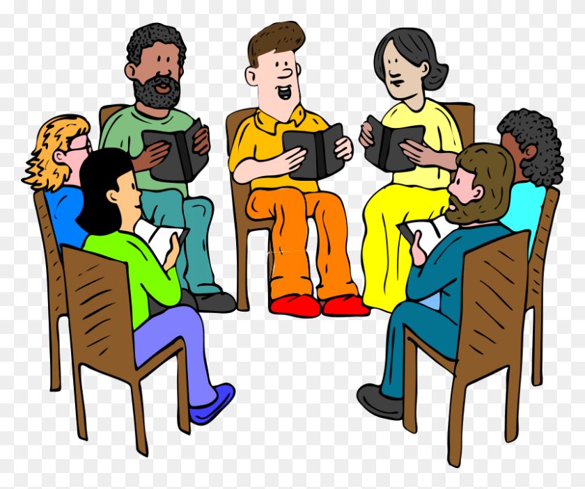 800x660 Clipart - People Meeting Clipart