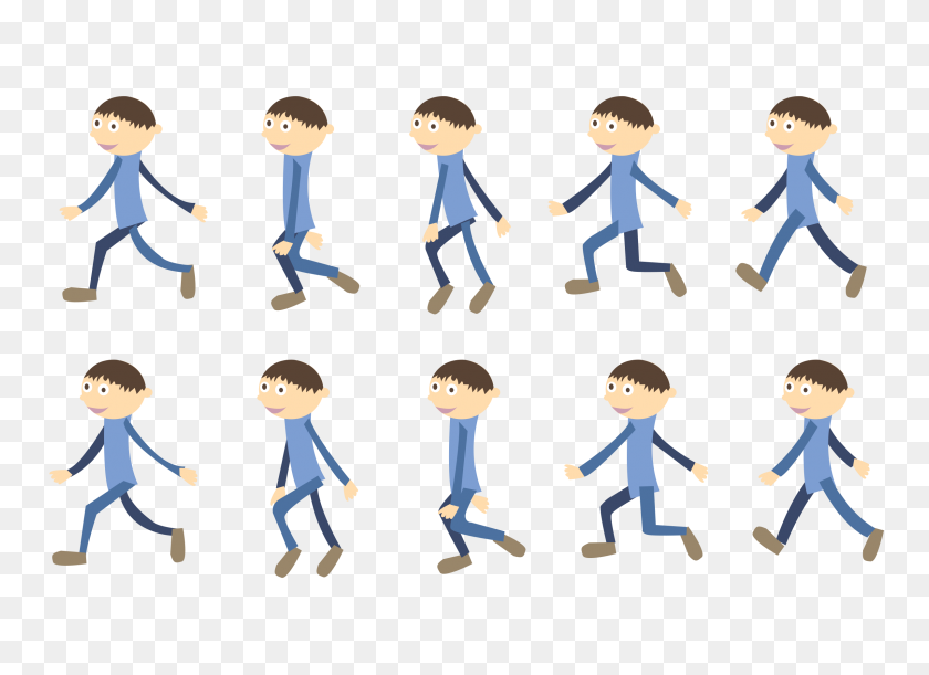 2400x1697 Clipart - People Walking PNG