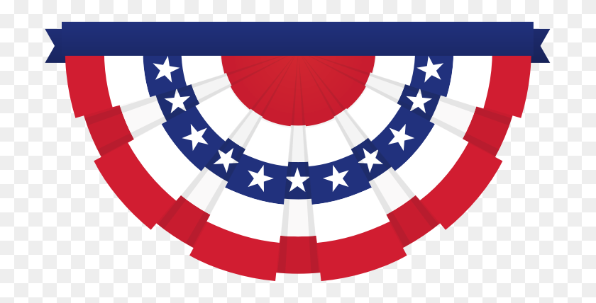713x368 Clipart - Us Flag Clipart PNG