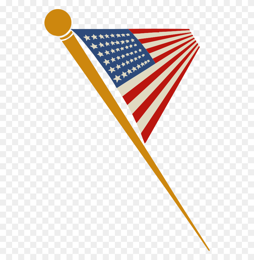 548x800 Clipart - Us Flag Clipart PNG