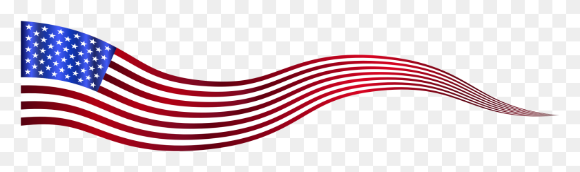 2281x554 Clipart - Usa Flag PNG
