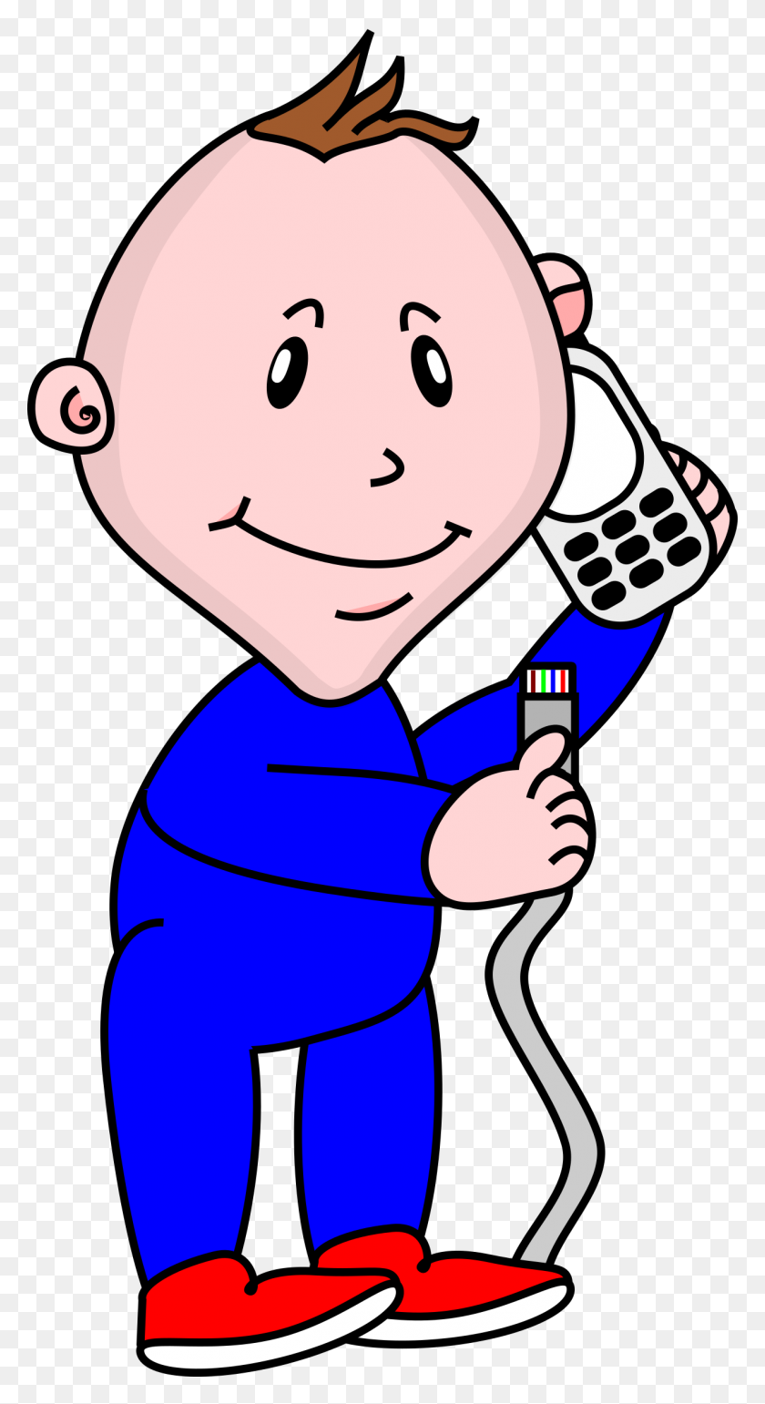 1264x2400 Clipart - Person On Phone Clipart