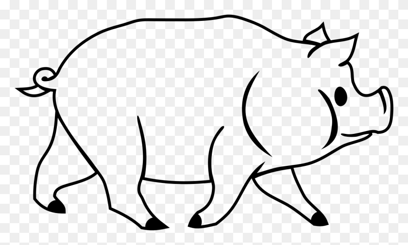 1193x682 Clipart - Pig Black And White Clipart