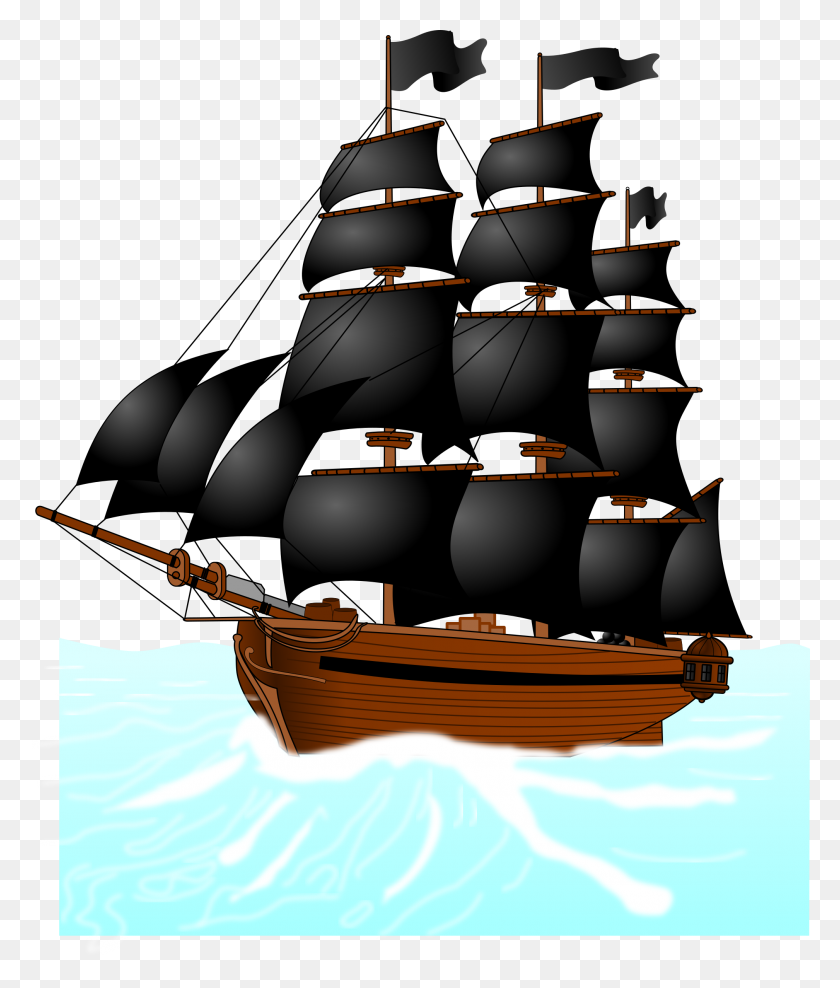 2017x2400 Clipart - Pirate Ship PNG