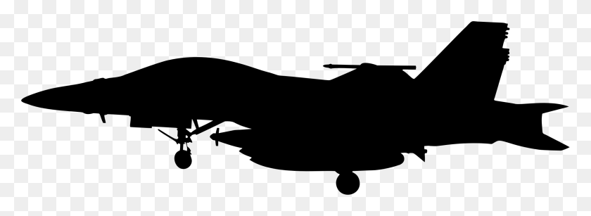 2285x724 Clipart - Plane Silhouette PNG
