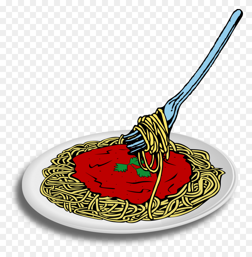 2348x2400 Clipart - Plate Of Spaghetti Clipart