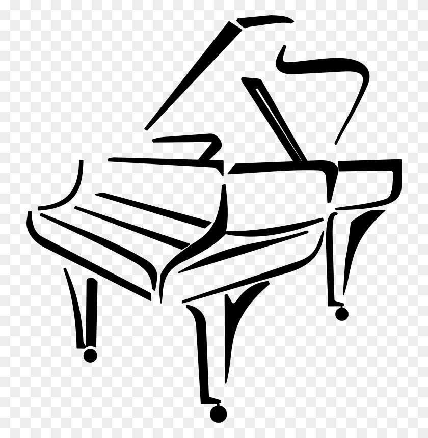 736x800 Clipart - Playing Piano Clipart