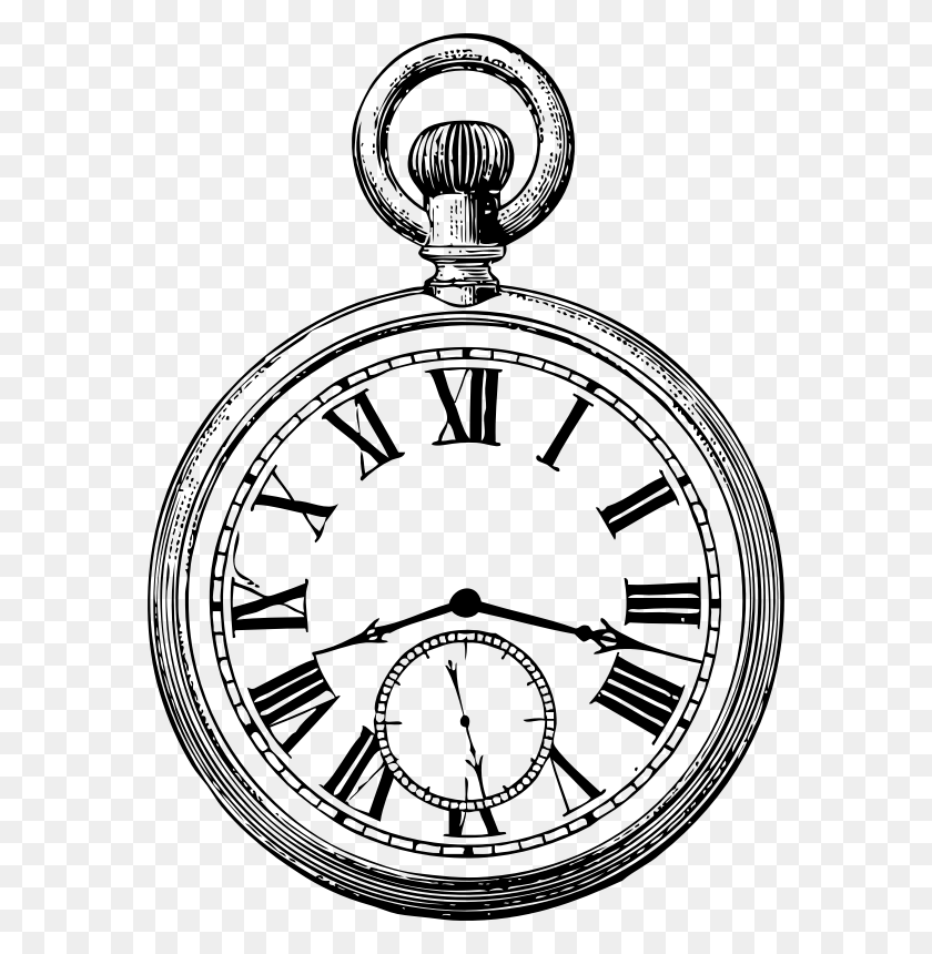 574x800 Clipart - Reloj De Bolsillo Png