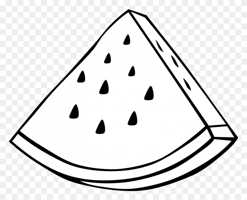 800x637 Clipart - Watermelon Slice PNG