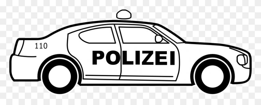 800x288 Clipart - Police Car PNG