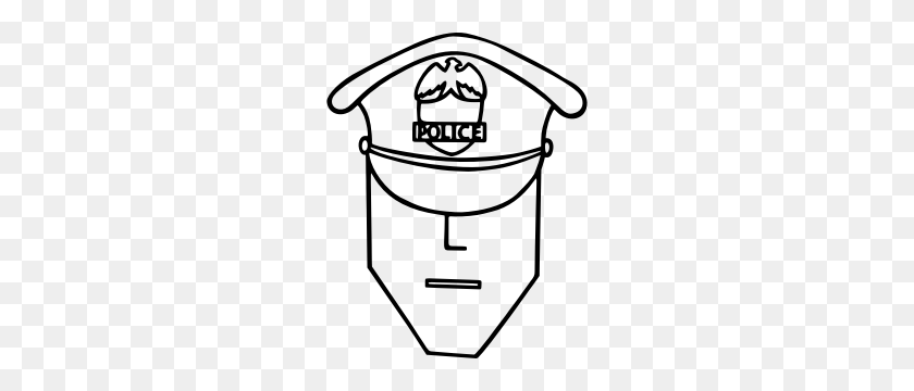 240x300 Clipart - Policeman Clipart Black And White