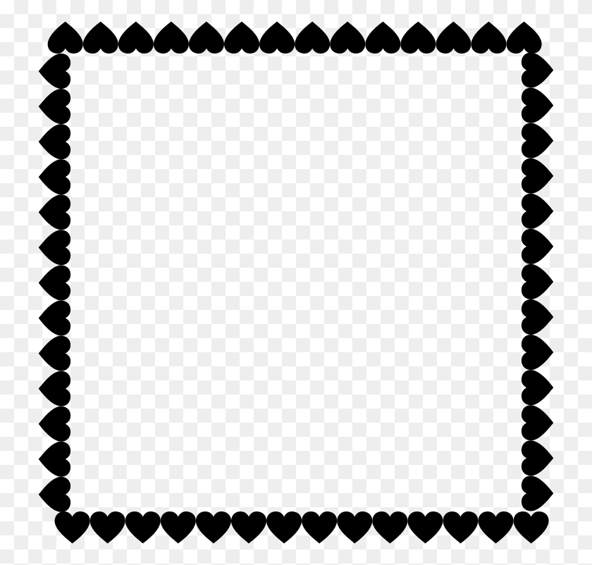 732x742 Clipart - Polka Dot Border Clipart