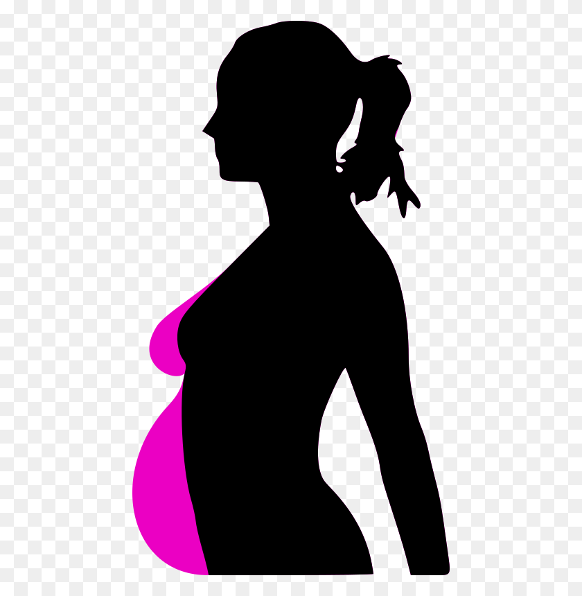 458x800 Clipart - Pregnant Belly Clipart