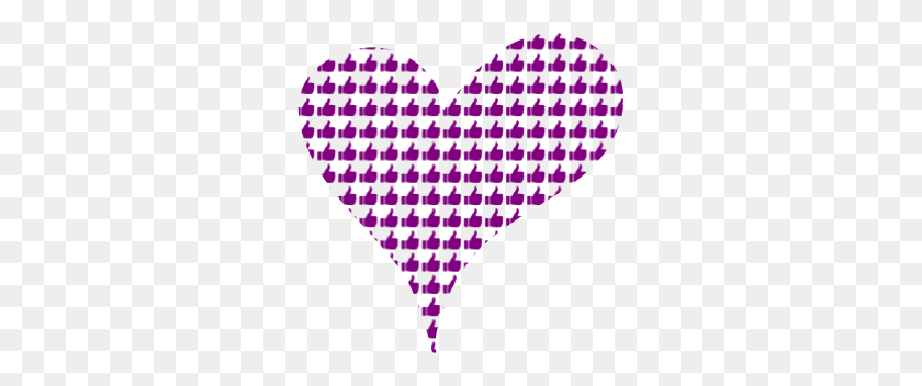 298x292 Clipart - Corazón Púrpura Png