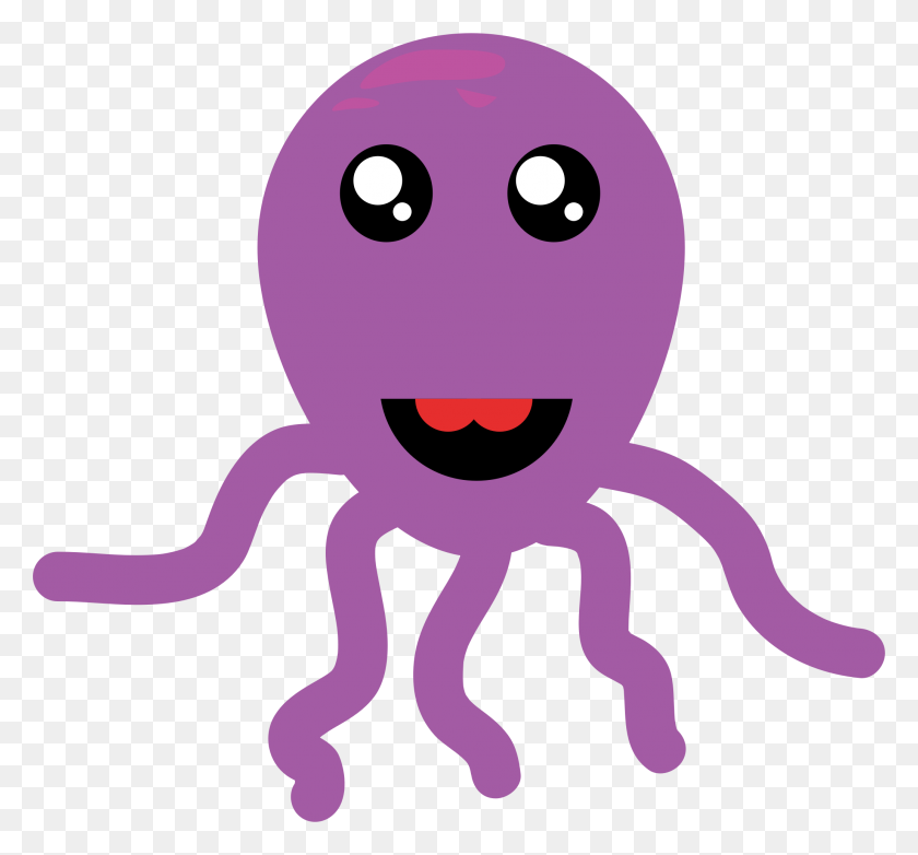 2064x1912 Clipart - Purple Octopus Clipart