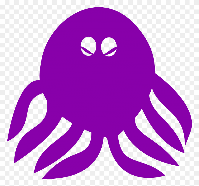 2400x2230 Clipart - Purple Octopus Clipart