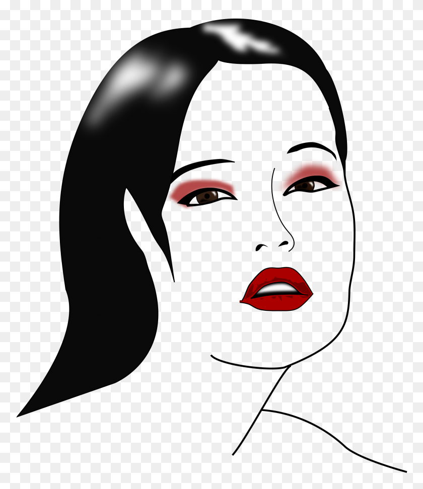 2051x2400 Clipart - Putting On Makeup Clipart