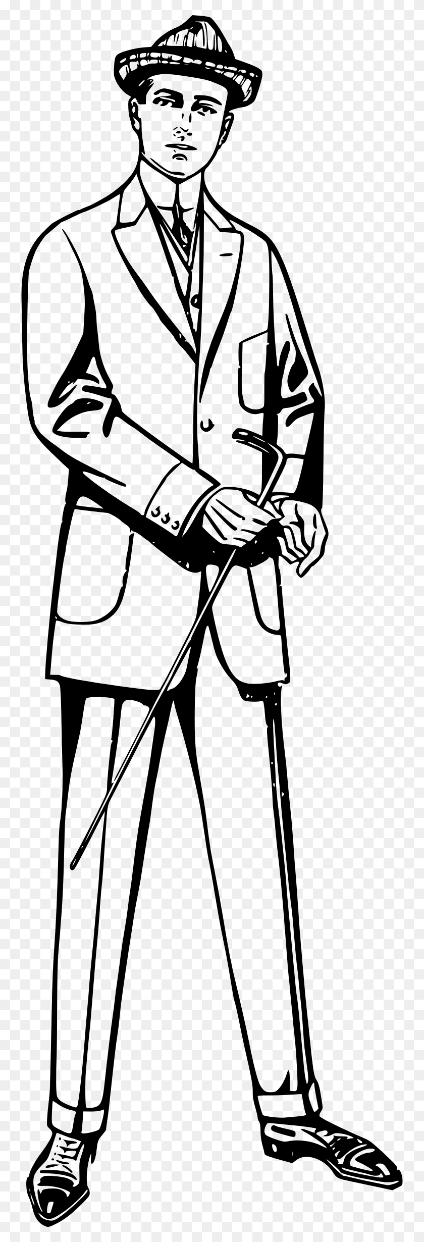 756x2400 Clipart - Man In A Suit PNG
