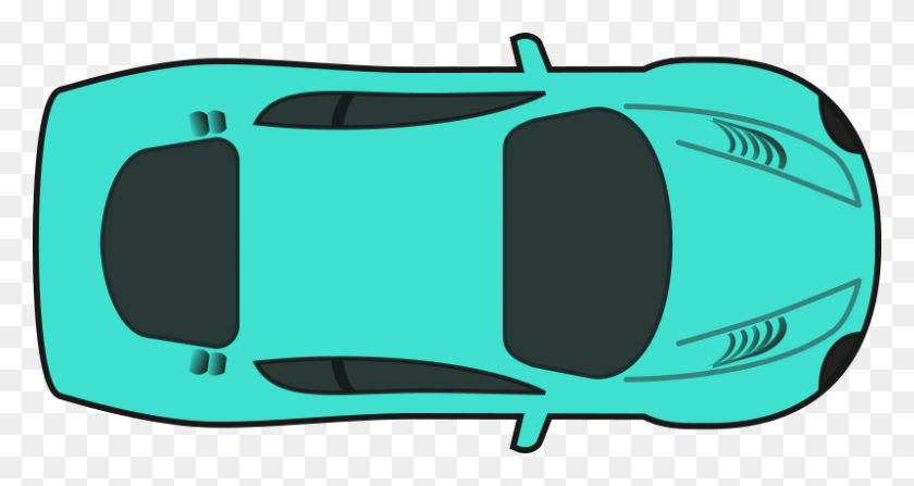 800x397 Клипарт - Гоночная Машина Сверху Вниз Клипарт
