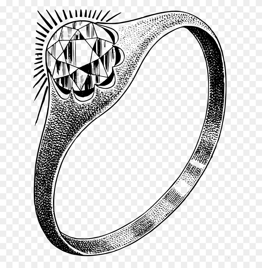 628x800 Clipart - Wedding Ring Clipart Black And White